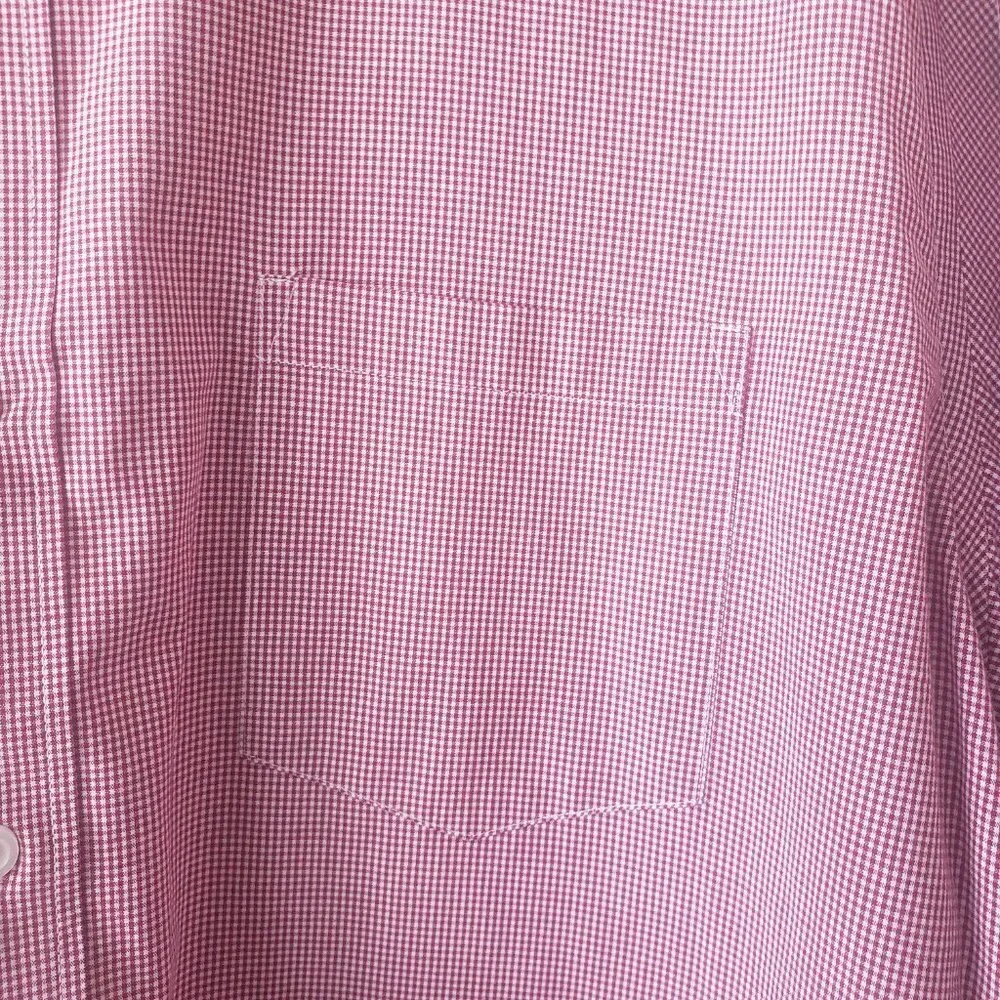 J. Crew Men's Flex Washed Burgundy Check slim Button Down Shirt size XL